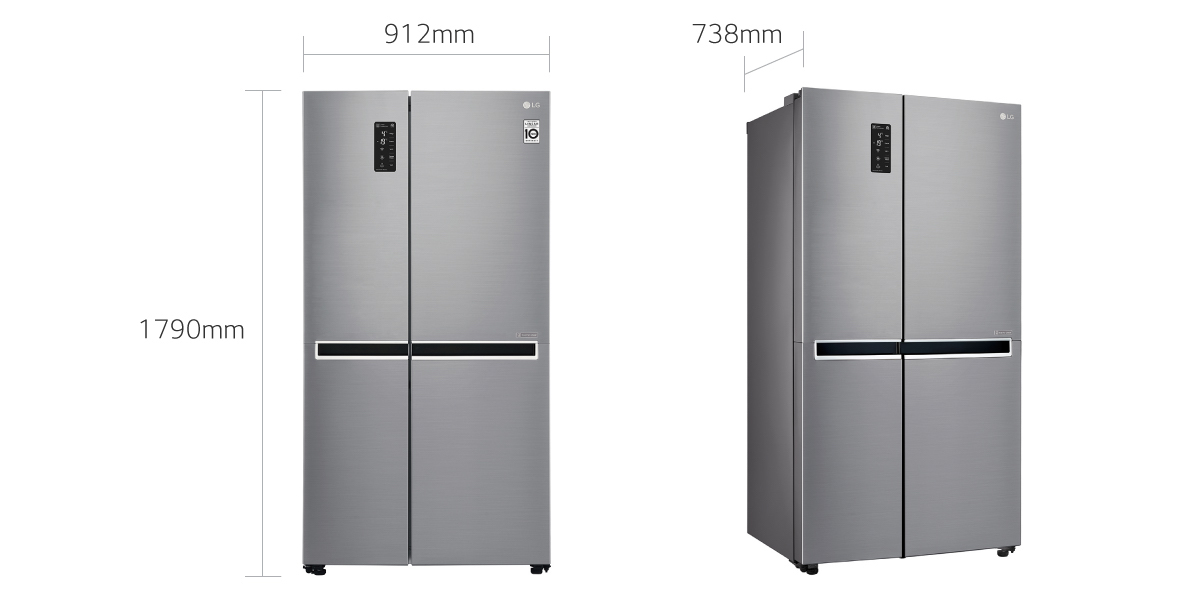 LG Side by Side Refrigerator GC-B247sluv 687L
