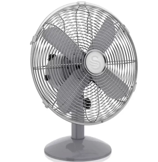 Swan Retro 12 Inch Desk Fan Grey