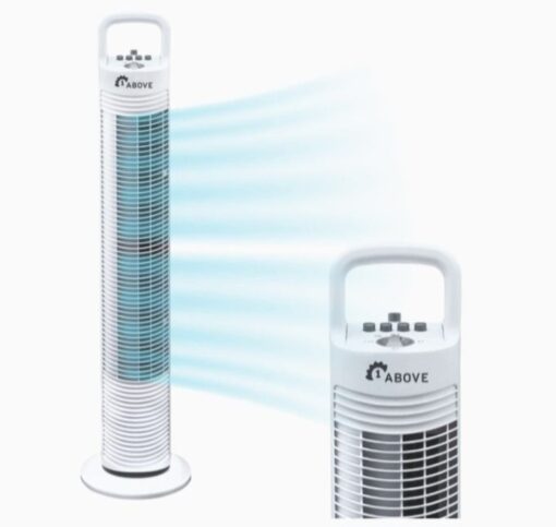 1ABOVE 32" Oscillating Tower Fan With 120Mins Timer