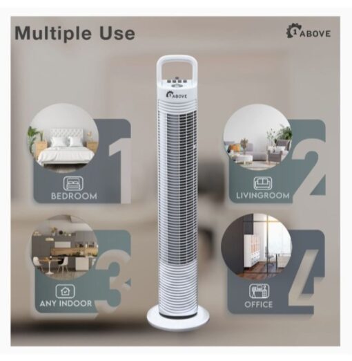 1ABOVE 32" Oscillating Tower Fan With 120Mins Timer - Image 2