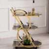 Rare Objects 3 Tier Bar Trolley for Home with Wheels and Handle Restaurant