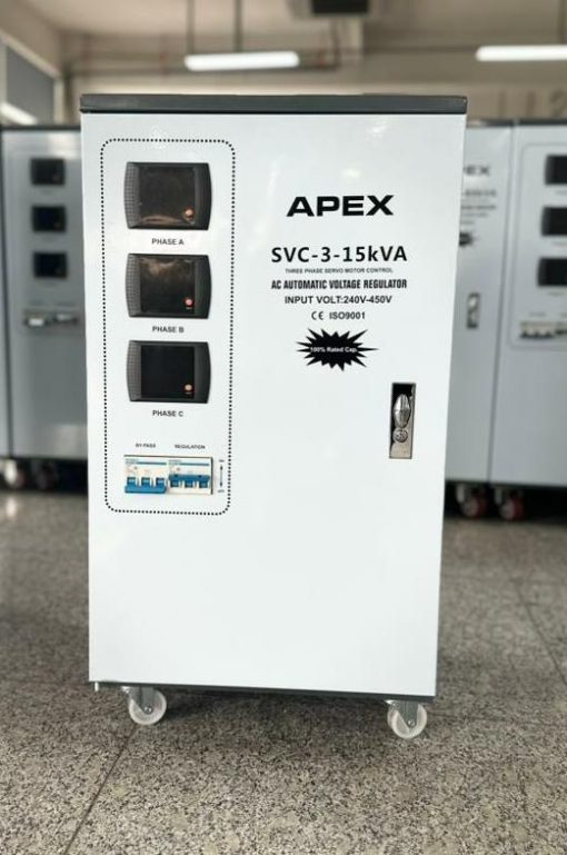 Apex 15kva Servo 3phase Automatic Voltage Stabilizer